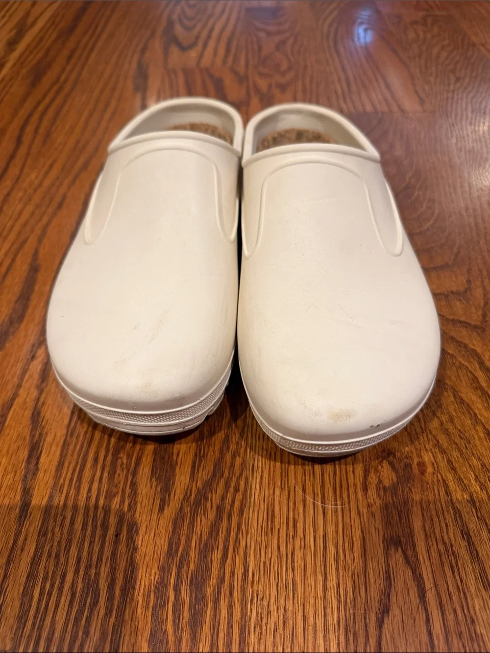 Aime Leon Dore Men's White Slip-On Cork-Trim Clogs
